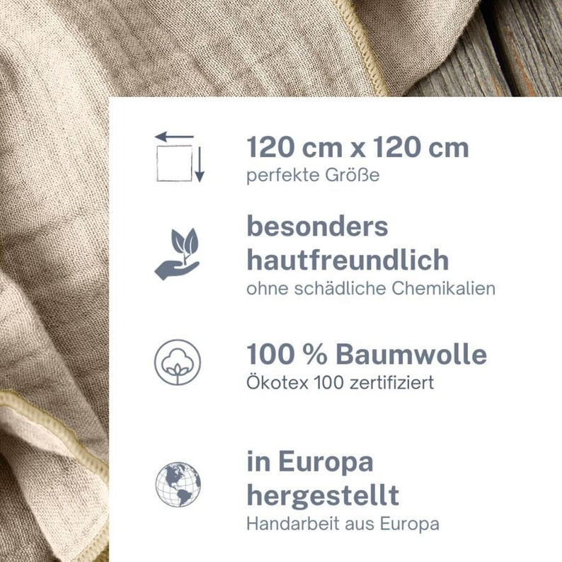 Musselin Tuch Damen l Beige