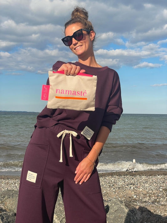 Kosmetiktasche aus Baumwoll Canvas l Beige Namasté