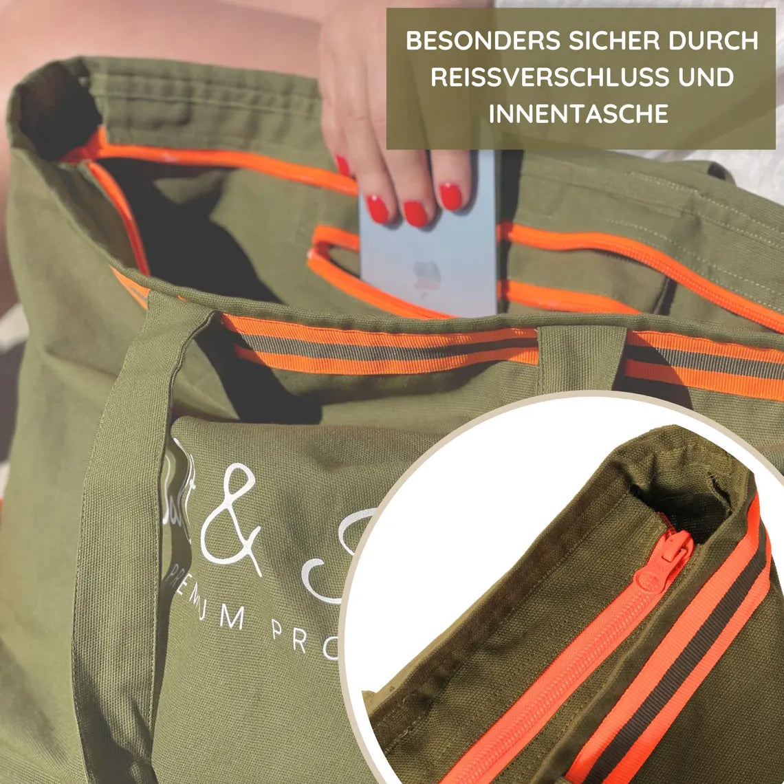 Canvas Shopper Tasche khaki Salt & Sand