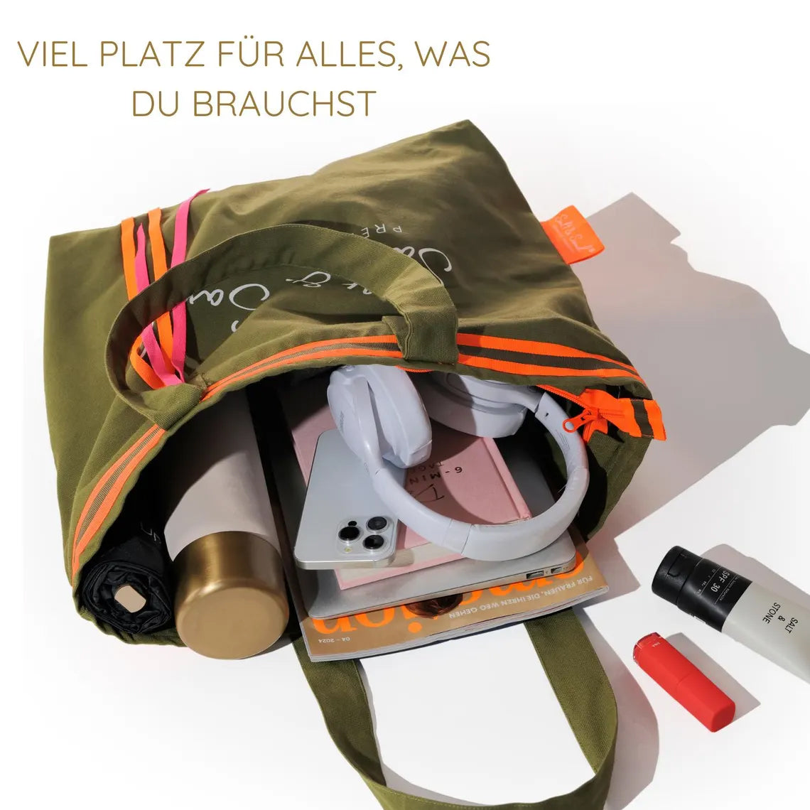 Canvas Shopper Tasche khaki Salt & Sand