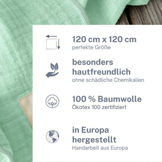 Musselin Tuch Damen l Mint