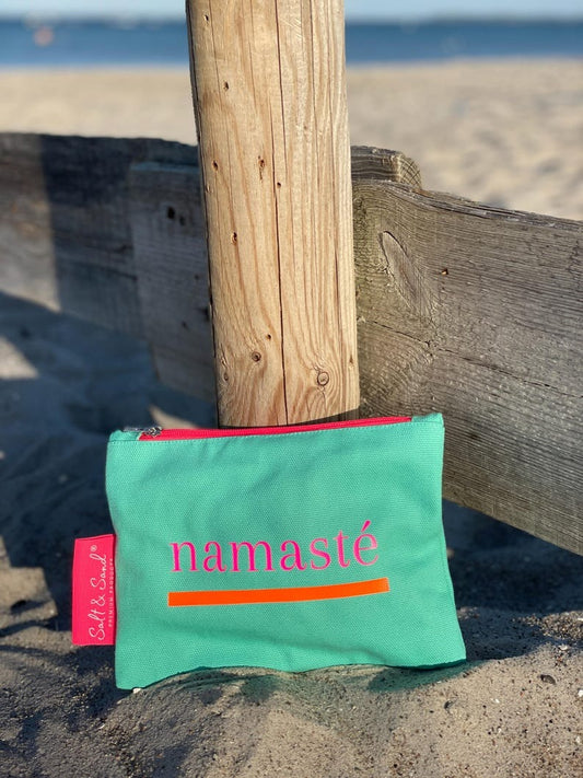 Kosmetiktasche aus Baumwoll Canvas l Türkis Namasté